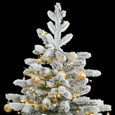 vidaXL Artificial Hinged Christmas Tree 300 LEDs & Ball Set 82.7"