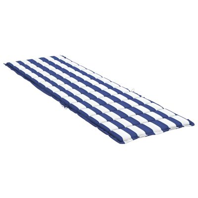 vidaXL Sun Lounger Cushion Blue&White Stripe Oxford Fabric