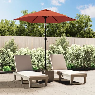 vidaXL Garden Parasol Terracotta 78.7"x88.2" Aluminum