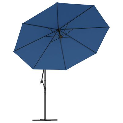 vidaXL Cantilever Garden Parasol with Aluminum Pole 137.8" Blue