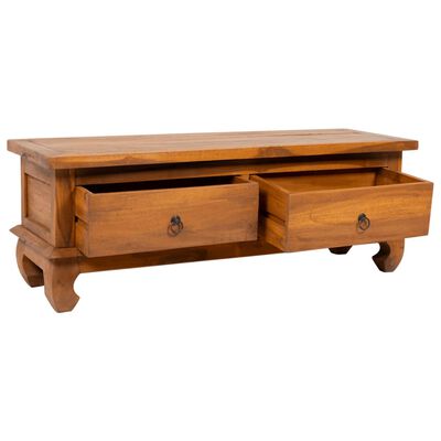 vidaXL TV Stand 43.3"x13.8"x15.7" Solid Wood Teak