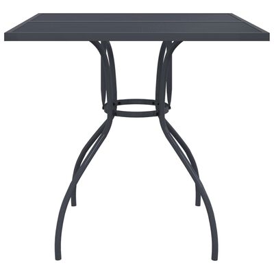 vidaXL Patio Table Anthracite 31.5"x31.5"x28.5" Steel Mesh