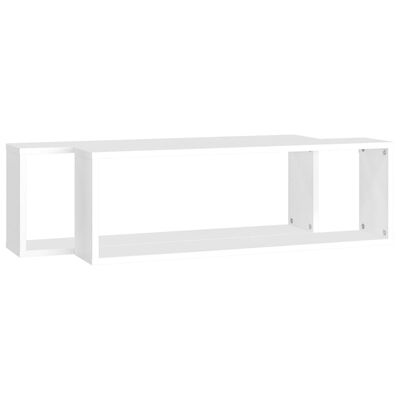 vidaXL Wall Cube Shelves 2 pcs White 31.5"x5.9"x10.4" Engineered Wood