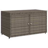 vidaXL Patio Storage Cabinet Gray 43.3"x21.7"x23.8" Poly Rattan