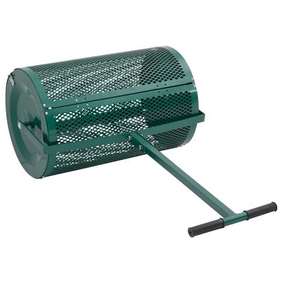 vidaXL Compost Spreader Green Ø15.7"x23.6" Steel