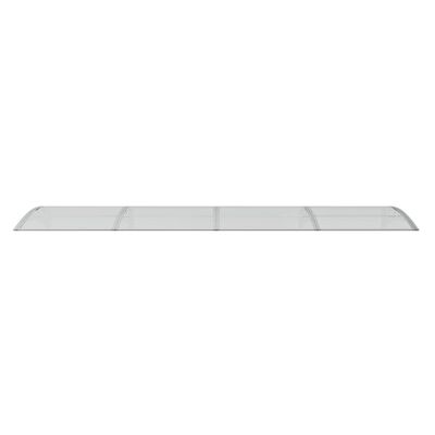 vidaXL Door Canopy Gray and Transparent 137.8"x29.5" Polycarbonate