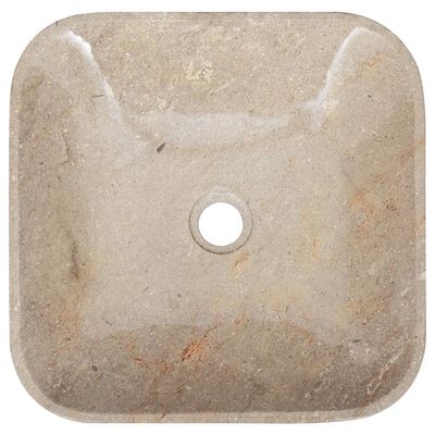 vidaXL Sink Gray 15.7"x15.7"x3.9" Marble