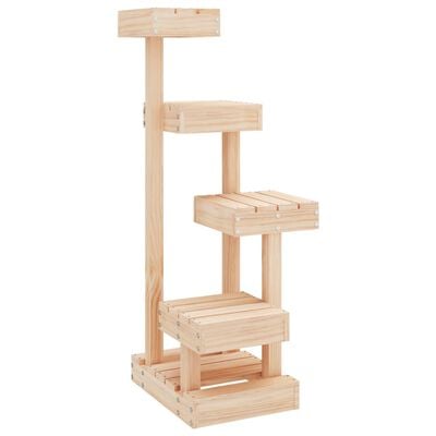 vidaXL Cat Tree 17.9"x19.3"x40.6" Solid Wood Pine