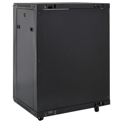 vidaXL 15U Network Cabinet with Swivel Feet 19" IP20 20.9"x15.7"x31.5"