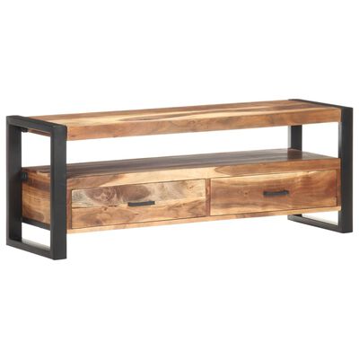 vidaXL TV Stand 47.2"x13.8"x17.7" Solid Wood with Honey Finish