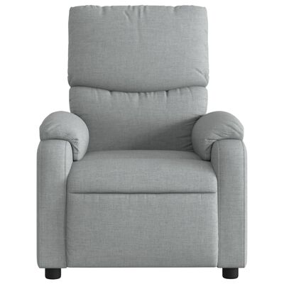 vidaXL Massage Recliner Chair Light Gray Fabric