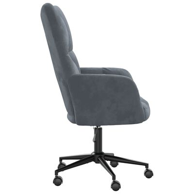 vidaXL Relaxing Chair Dark Gray Velvet