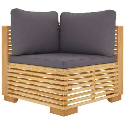 vidaXL 8 Piece Patio Lounge Set with Cushions Solid Wood Teak