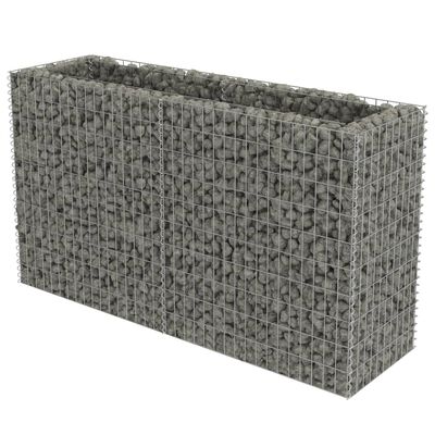 vidaXL Gabion Raised Bed Galvanized Steel 70.9"x19.7"x39.4"