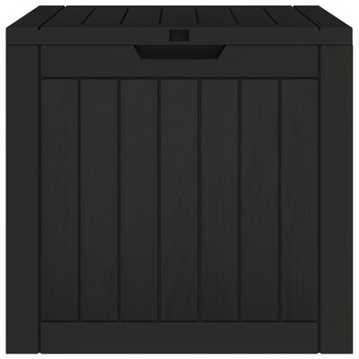 vidaXL Patio Storage Box Black 21.9"x16.9"x20.9" Polypropylene