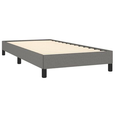 vidaXL Bed Frame Dark Gray 39.4"x74.8" Twin Fabric