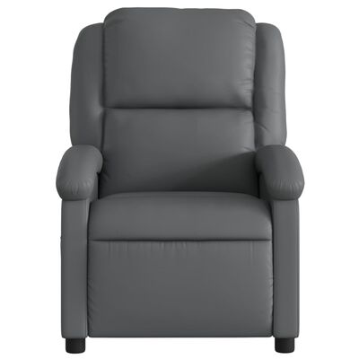 vidaXL Electric Recliner Chair Gray Faux Leather