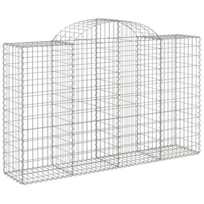 vidaXL Arched Gabion Baskets 5 pcs 78.7"x19.7"x47.2"/55.1" Galvanized Iron