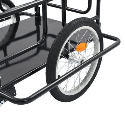 vidaXL Bike Trailer 51.2"x28.7"x19.1" Steel Black