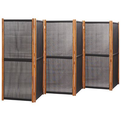 vidaXL 6-Panel Room Divider Black 165.4"x70.9"