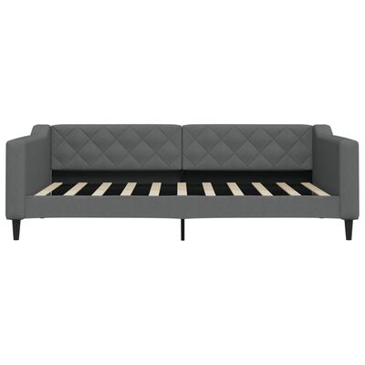 vidaXL Daybed with Trundle without Mattress Dark Gray 39.4"x74.8"