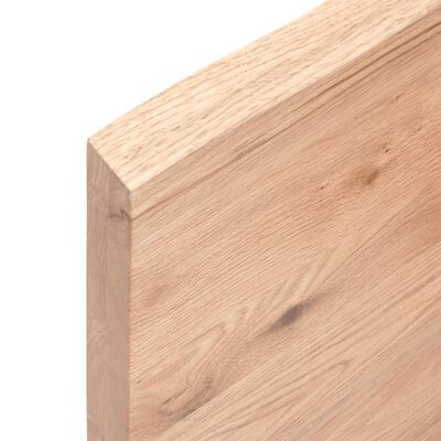 vidaXL Wall Shelf Light Brown 55.1"x11.8"x(0.8"-1.6") Treated Solid Wood Oak