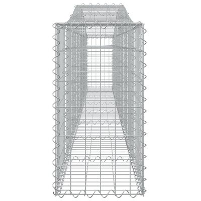 vidaXL Arched Gabion Baskets 4 pcs 157.5"x11.8"x23.6"/31.5" Galvanized Iron