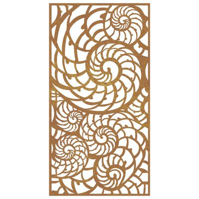 vidaXL Patio Wall Decoration 41.3"x21.7" Corten Steel Shell Design