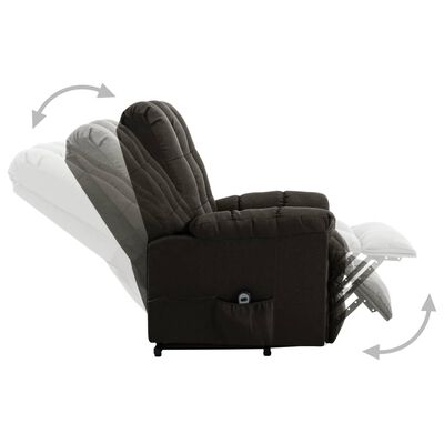 vidaXL Power Lift Recliner Brown Fabric