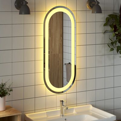 vidaXL LED Bathroom Mirror 27.6"x11.8" Oval