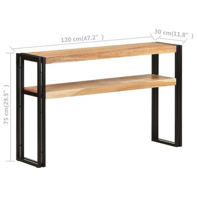 vidaXL Console Table 47.2"x11.8"x29.5" Solid Acacia Wood