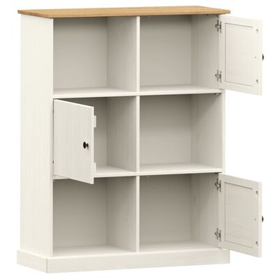 vidaXL Bookcase VIGO White 35.4"x13.8"x45.1" Solid Wood Pine