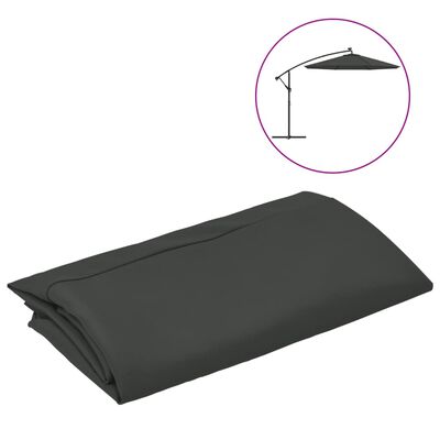 vidaXL Replacement Fabric for Cantilever Umbrella Anthracite 118.1"