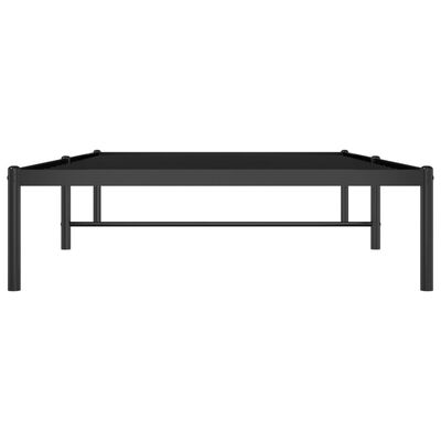 vidaXL Metal Bed Frame without Mattress Black 39.4"x74.8"