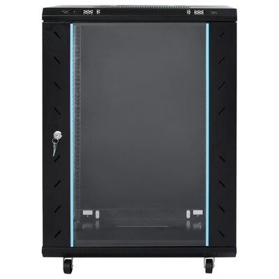 vidaXL 15U Network Cabinet with Swivel Feet 19" IP20 20.9"x15.7"x31.5"