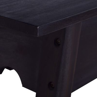 vidaXL Console Table Black 47.2"x11.8"x29.5" Solid Mahogany Wood