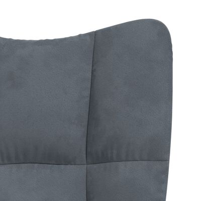 vidaXL Relaxing Chair Dark Gray Velvet