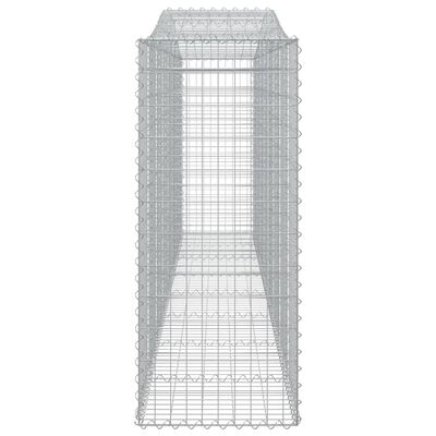 vidaXL Arched Gabion Basket 157.5"x19.7"x47.2"/55.1" Galvanized Iron