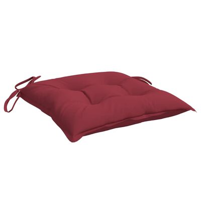 vidaXL Chair Cushions 6 pcs Wine Red 15.7"x15.7"x2.8" Oxford Fabric