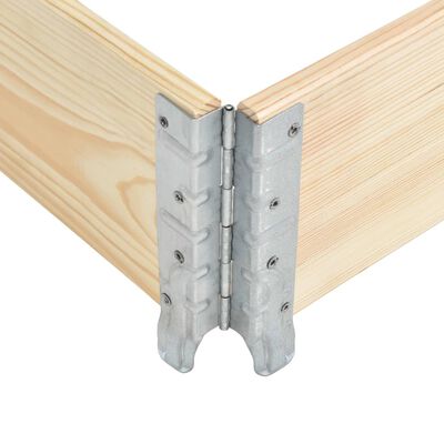 vidaXL Pallet Collar 19.7"x39.4" Solid Pine Wood