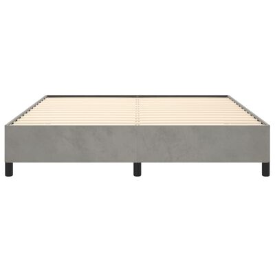 vidaXL Bed Frame Light Gray 72"x83.9" California King Velvet