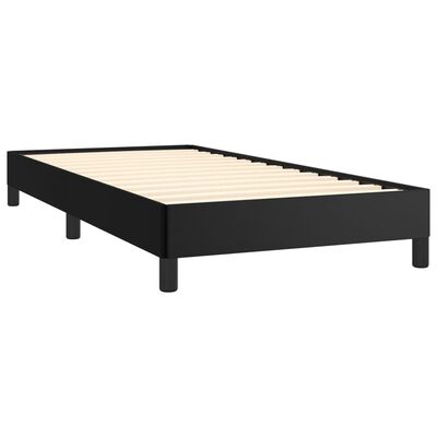 vidaXL Bed Frame Black 39.4"x74.8" Twin Faux Leather