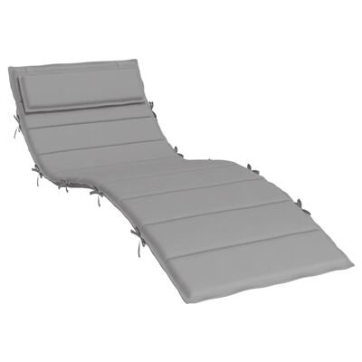 vidaXL Sun Lounger Cushion Gray 70.9"x23.6"x1.2" Oxford Fabric