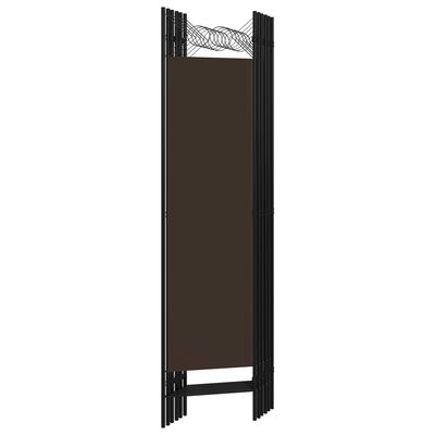 vidaXL 6-Panel Room Divider Brown 94.5"x70.9"