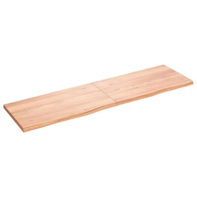 vidaXL Wall Shelf Light Brown 70.9"x19.7"x(0.8"-1.6") Treated Solid Wood Oak