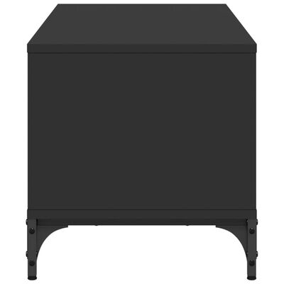 vidaXL TV Stand Black 40.2"x15.7"x16.1" Engineered Wood and Powder-coated Steel