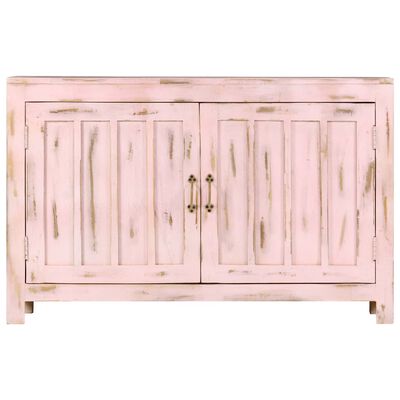 vidaXL Sideboard Light Pink 43.3"x13.8"x27.6" Solid Mango Wood