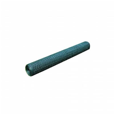 vidaXL Chicken Wire Fence with PVC Coating 82'x3.3' Green