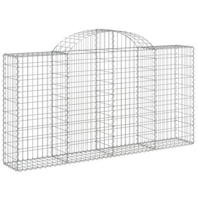 vidaXL Arched Gabion Baskets 10 pcs 78.7"x11.8"x39.4"/47.2" Galvanized Iron