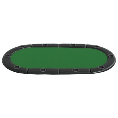 vidaXL 10-Player Folding Poker Tabletop Green 81.9"x41.7"x1.2"